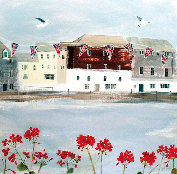 Print - HC243P - Padstow Harbour Bunting Small Art Print - Padstow Harbour Small Art Print - Whistlefish