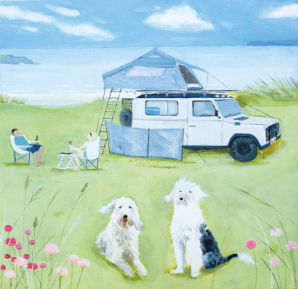 Print-HC300P - Camping In The Dunes Art Print-Hannah Cole