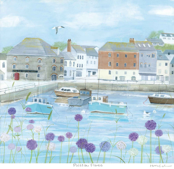 Print-HC313P - Padstow Flowers Art Print-Hannah Cole