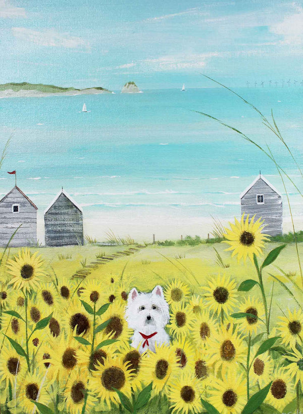 Print-HC338P - Gone Westie Art Print-Hannah Cole