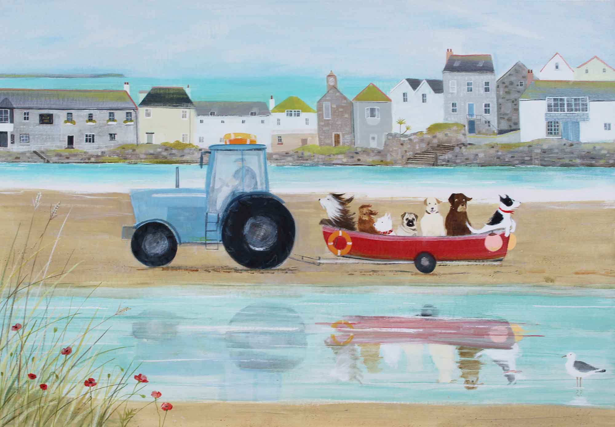 Print-HC340P - Beach Trip Art Print-Hannah Cole