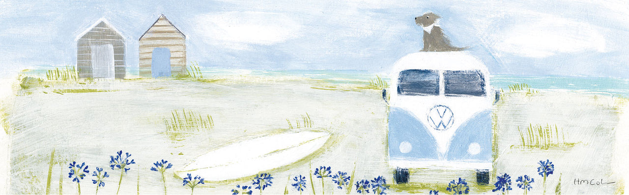 Framed Print-HC350F - Camper & Beach Huts Framed Print-Hannah Cole