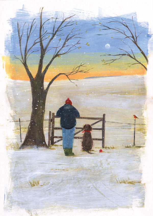 Print-HC365LP - Winter Walk Large Art Print-Hannah Cole