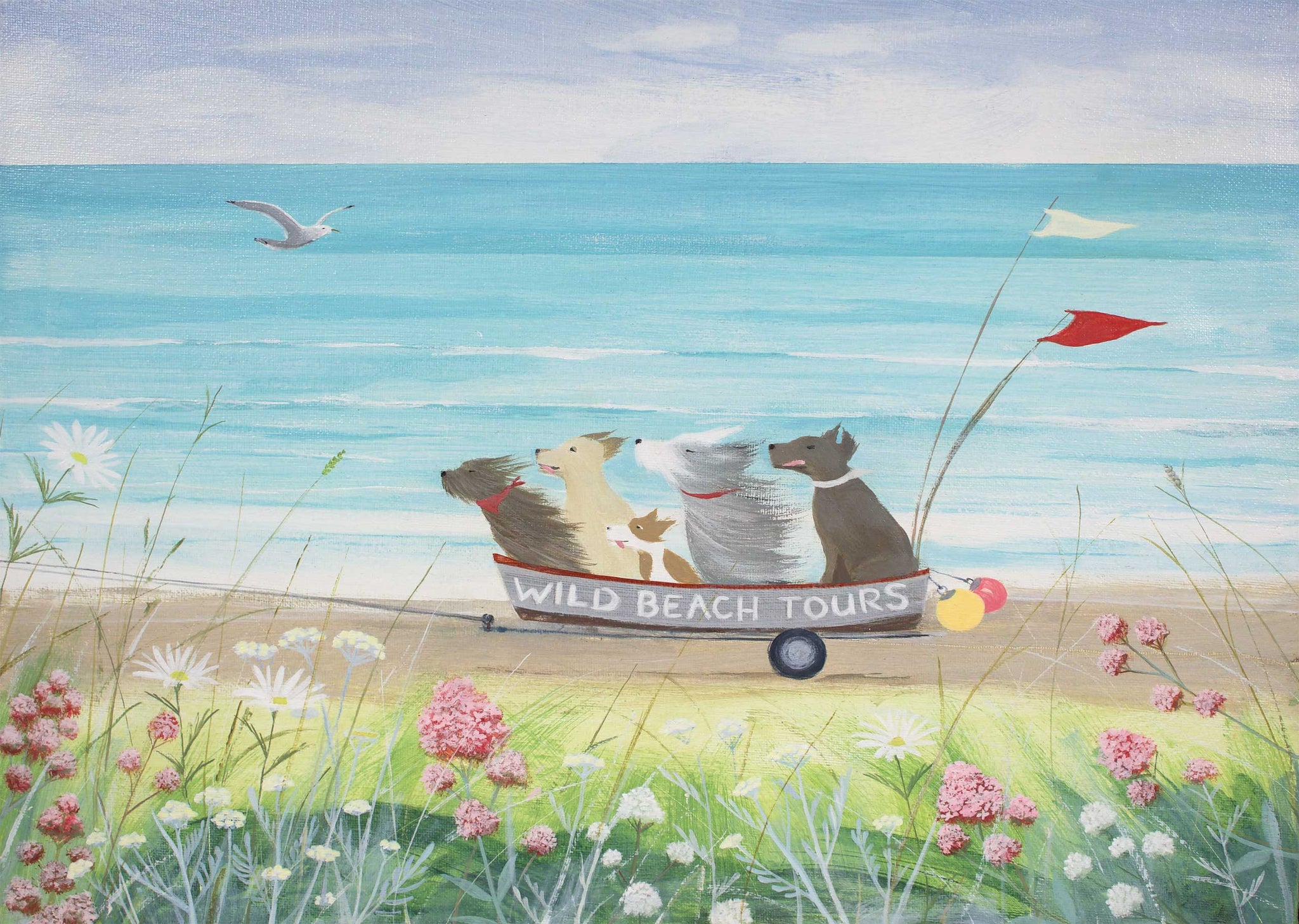 Framed Print-HC367F - Wild Beach Tours Framed Print-Hannah Cole