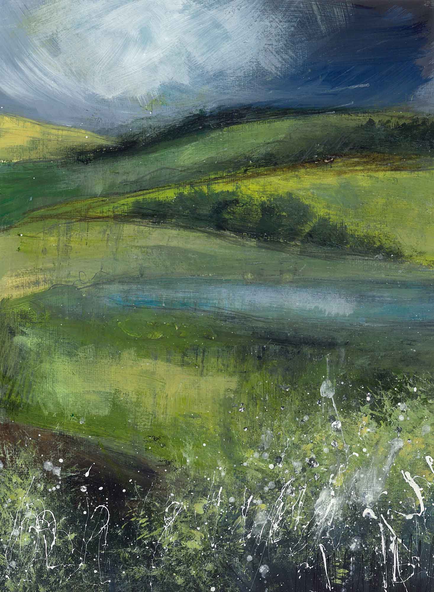 Print-HCL44P - Verdant Hills Art Print-Whistlefish
