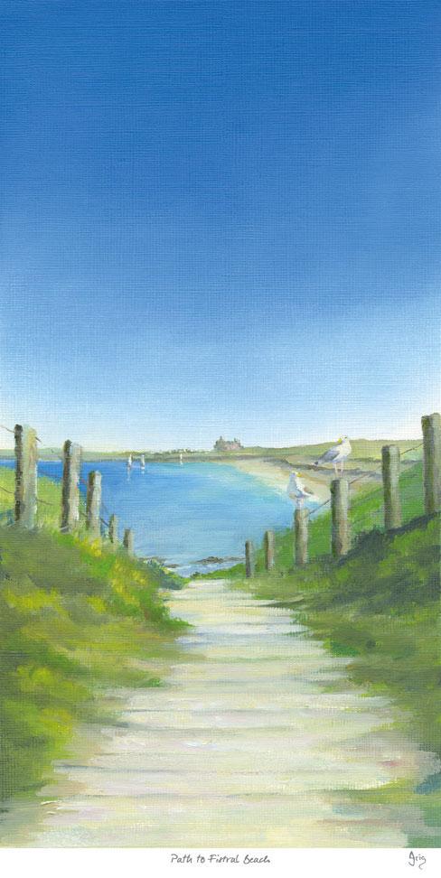 Print-IC101P - Path To Fistral Beach Art Print-Whistlefish