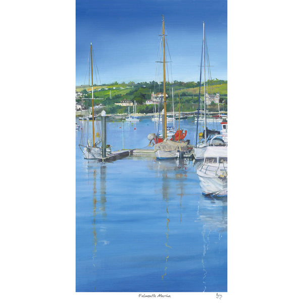 Print-IC123P - Falmouth Marina Art Print-Whistlefish