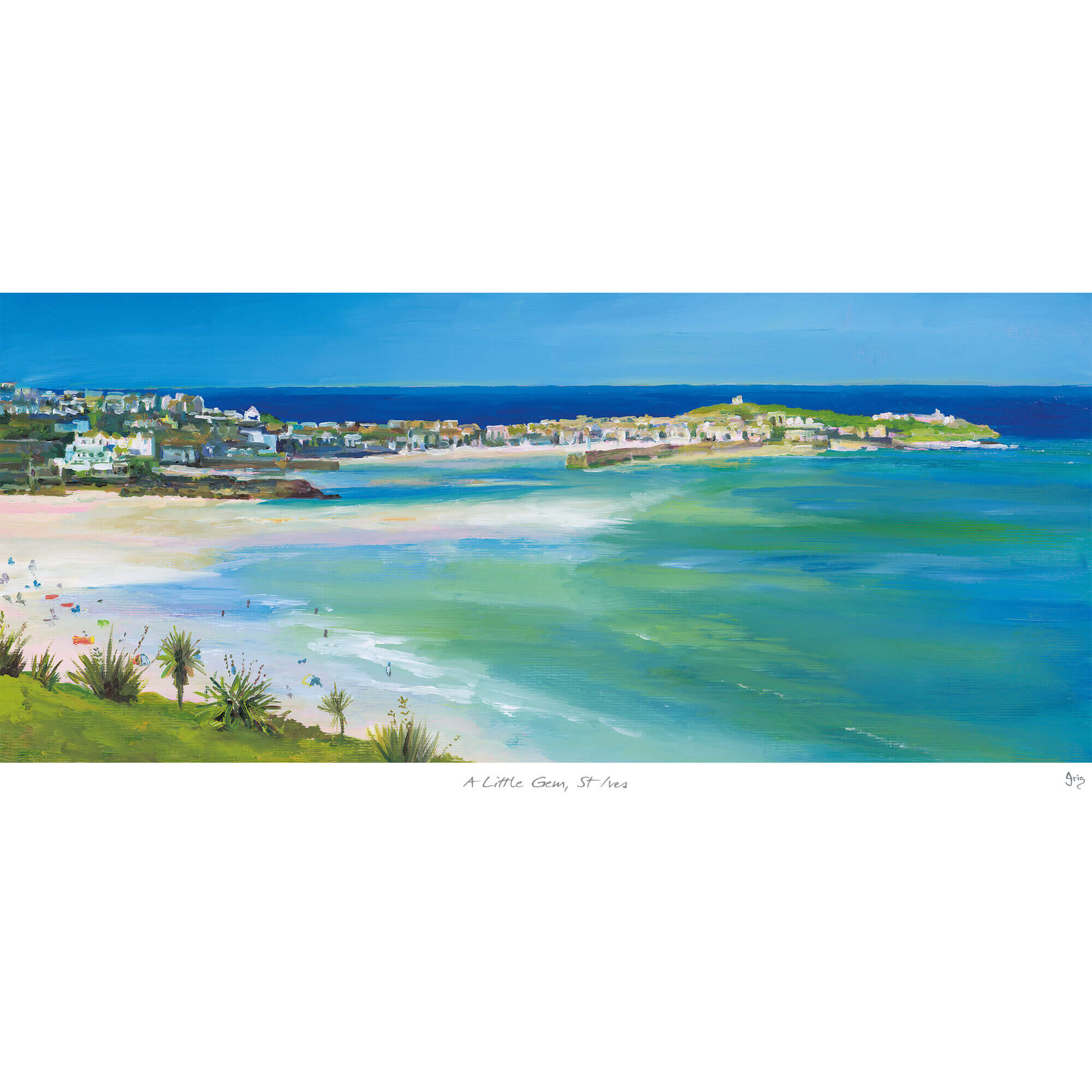 Print-IC162P - IC162P - A Little Gem St Ives Art Print-Whistlefish