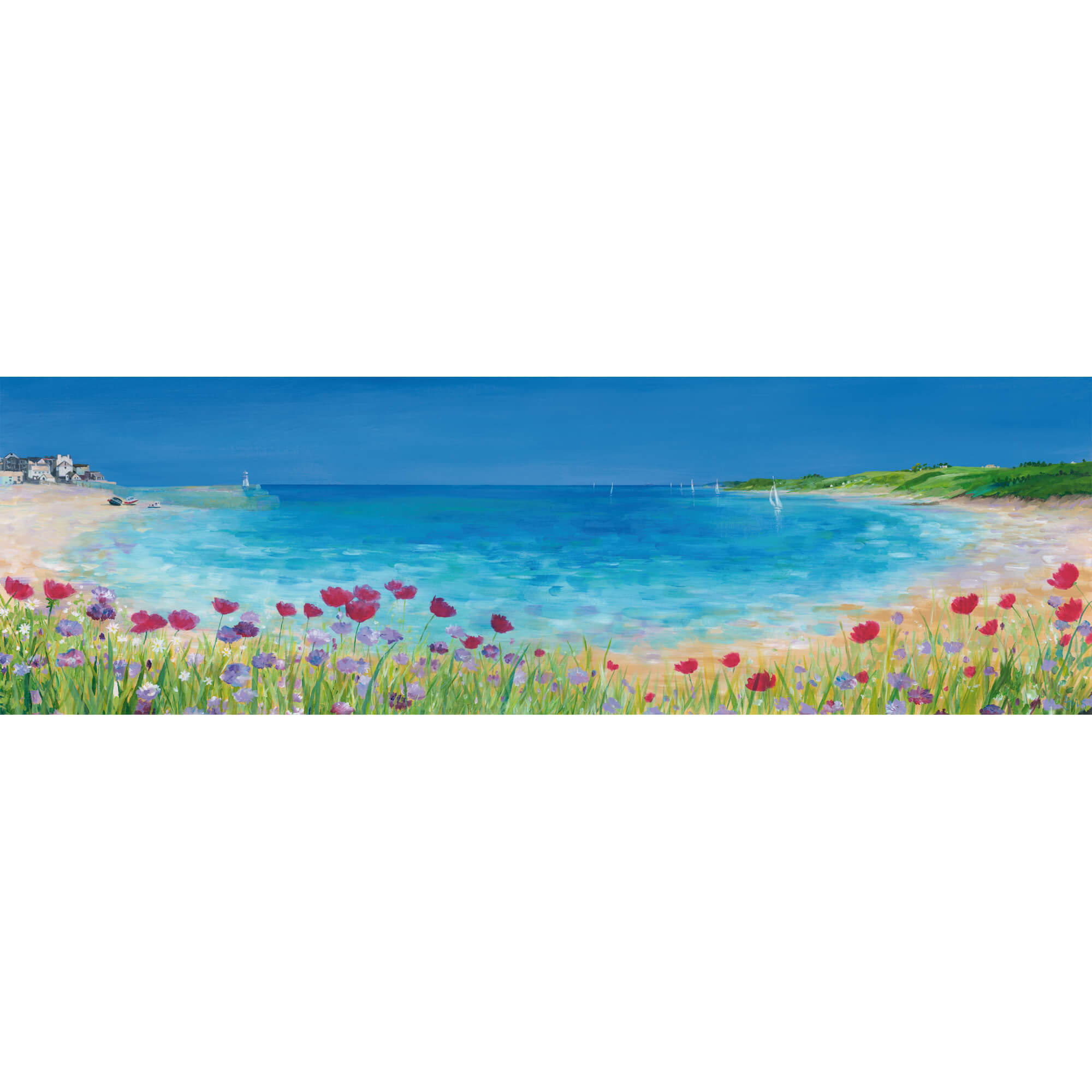 Print-IC198P - St Ives Summer Bouquet Art Print-Whistlefish