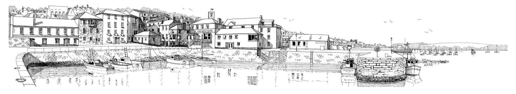 Print-JW011AP - Falmouth Harbour Art Print-Whistlefish