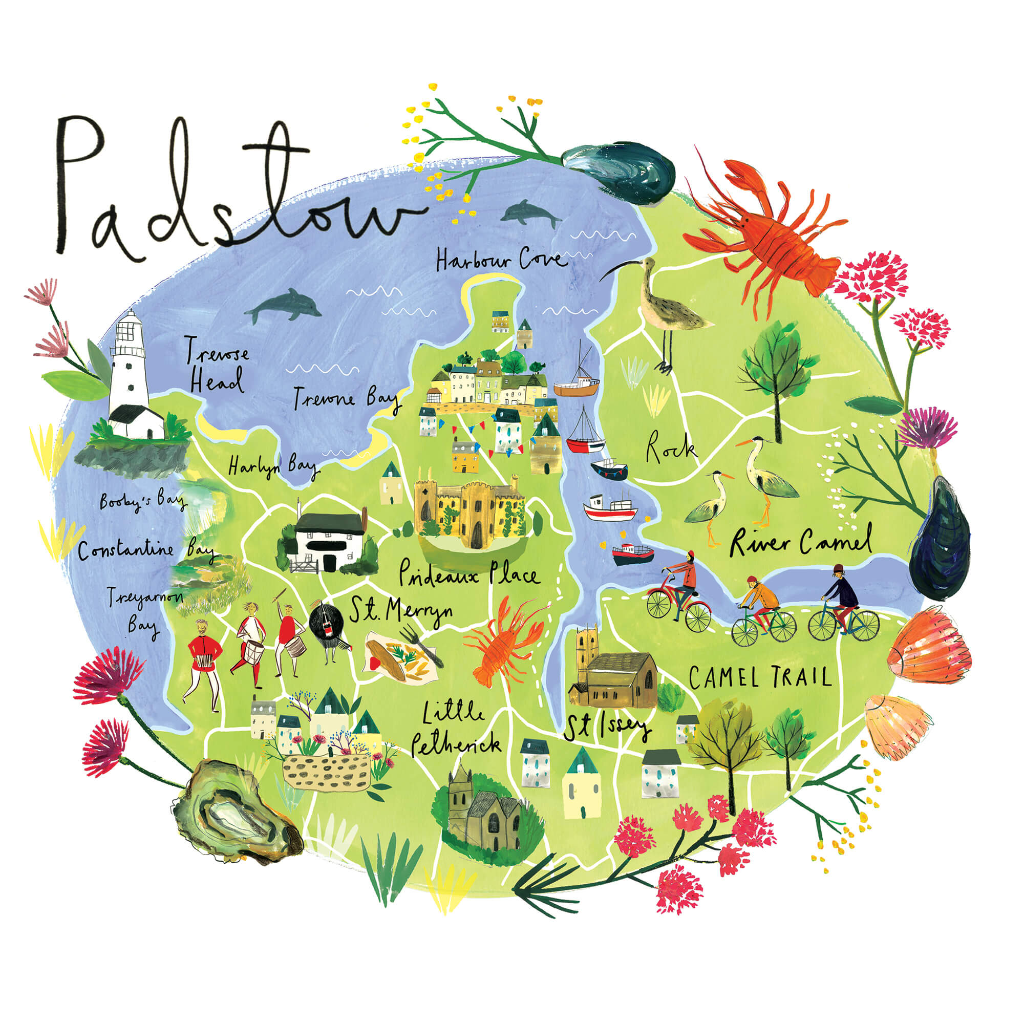 Print-RC19P - Padstow Art Print-Whistlefish