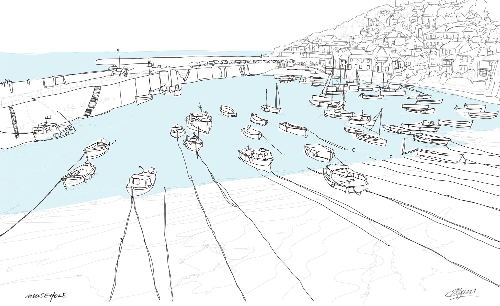 Print-SH04P - Mousehole Print-Whistlefish