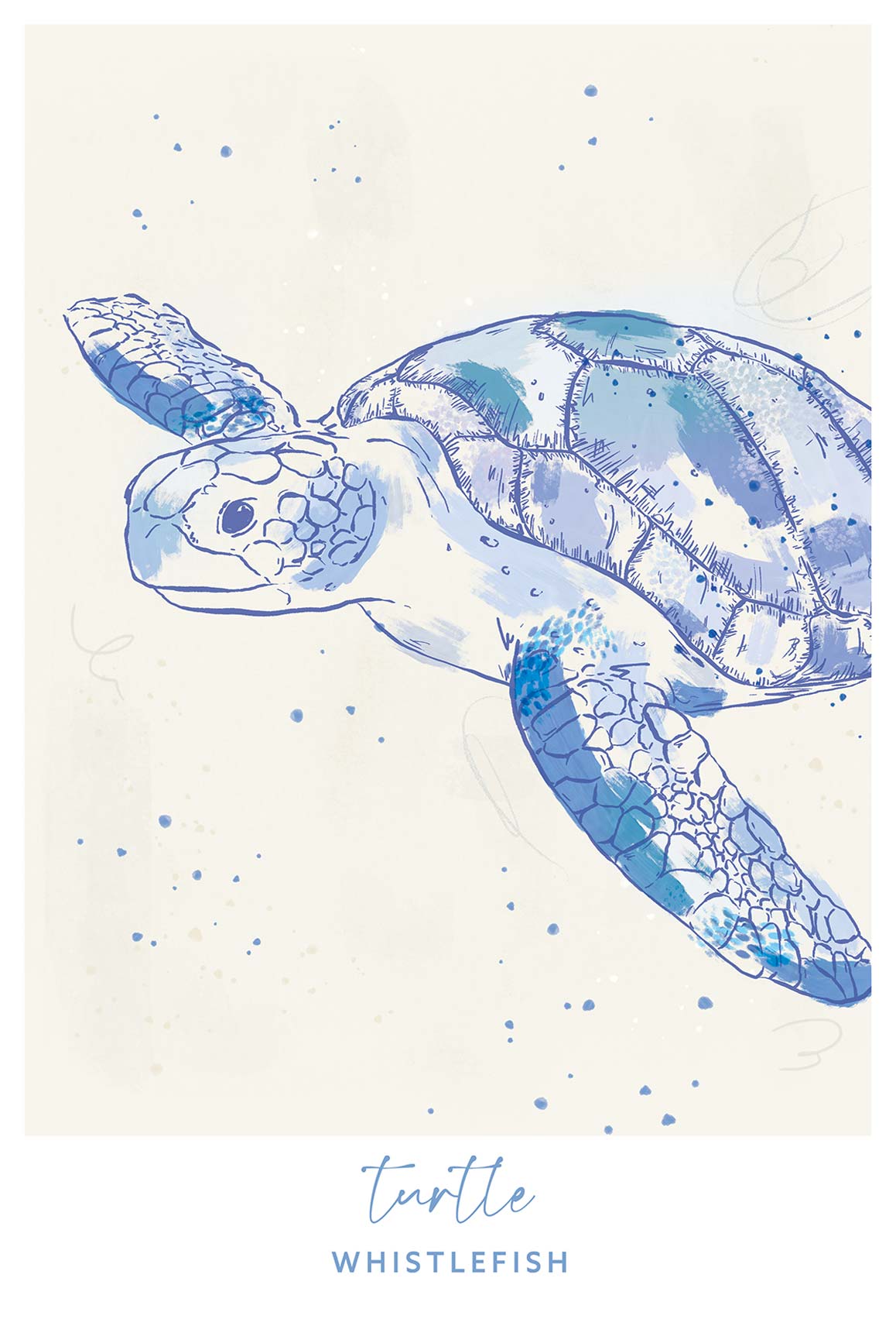 Print-WF041293P - Turtle Large Art Print-Whistlefish