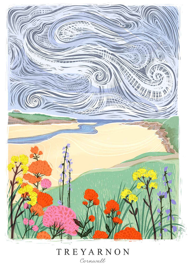 Print-WF1059P - Lino Treyarnon Art Print-Whistlefish