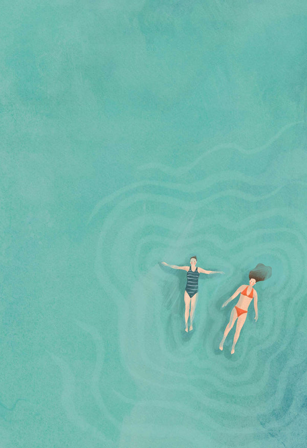 Print-WF1070P - Swimmers Art Print-Whistlefish