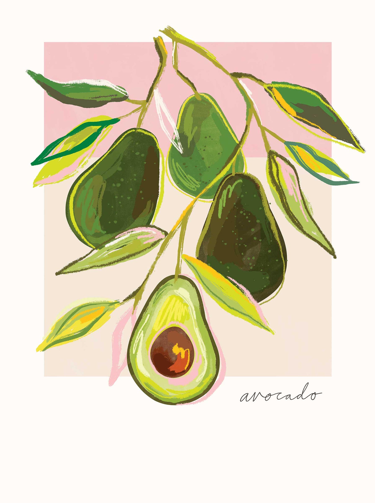 Print-WF1088P - Avocados Art Print-Whistlefish