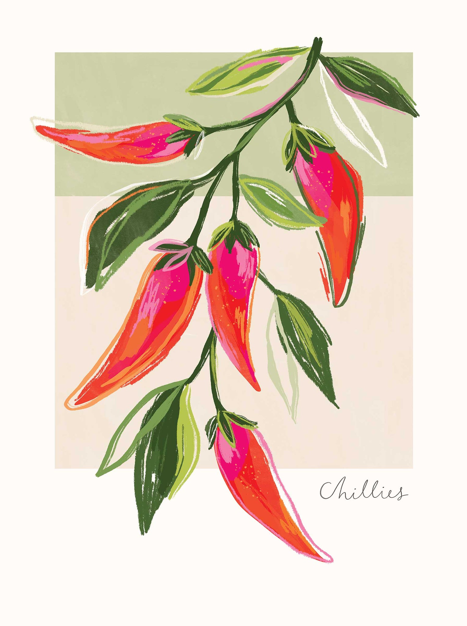 Print-WF1090P - Chillies Art Print-Whistlefish