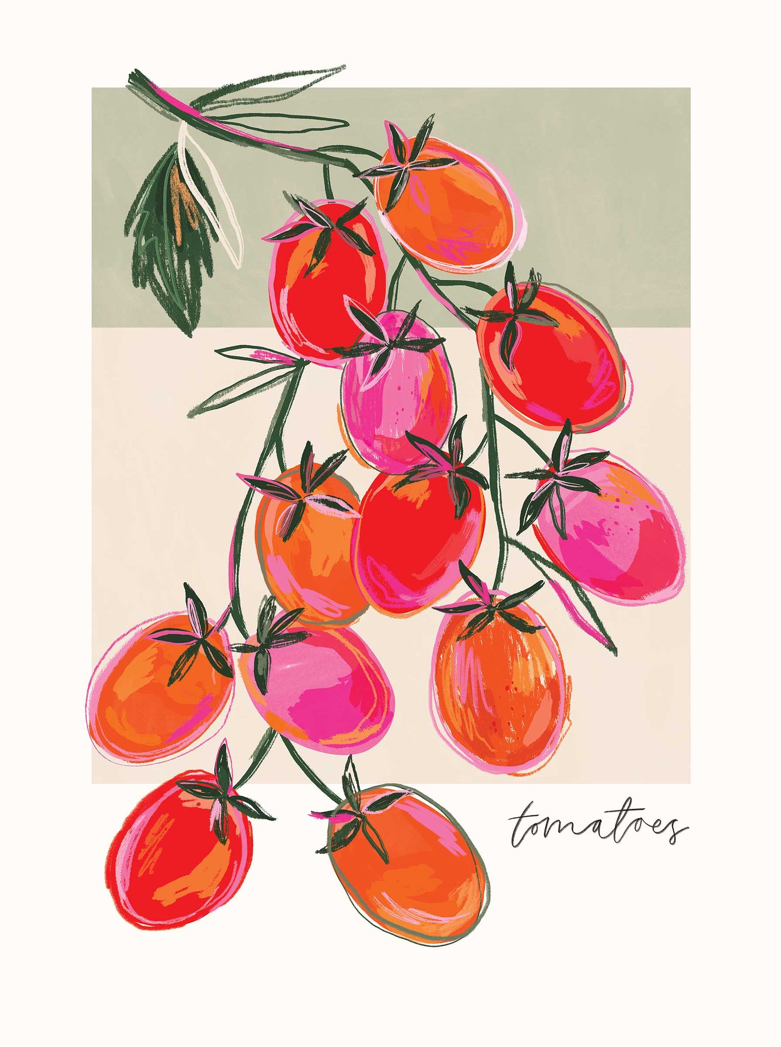 Print-WF1091P - Plum Tomatoes Art Print-Whistlefish