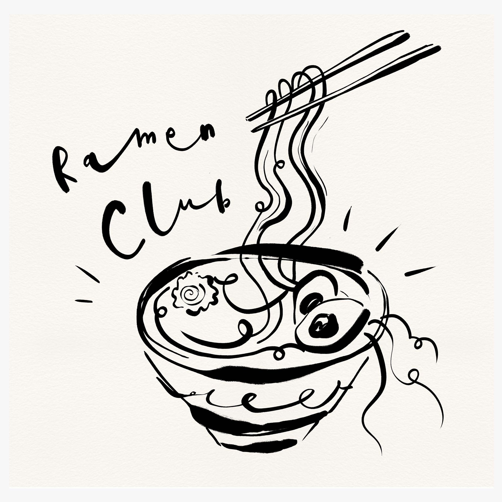 Print-WF1101P - Ramen Club Art Print-Whistlefish