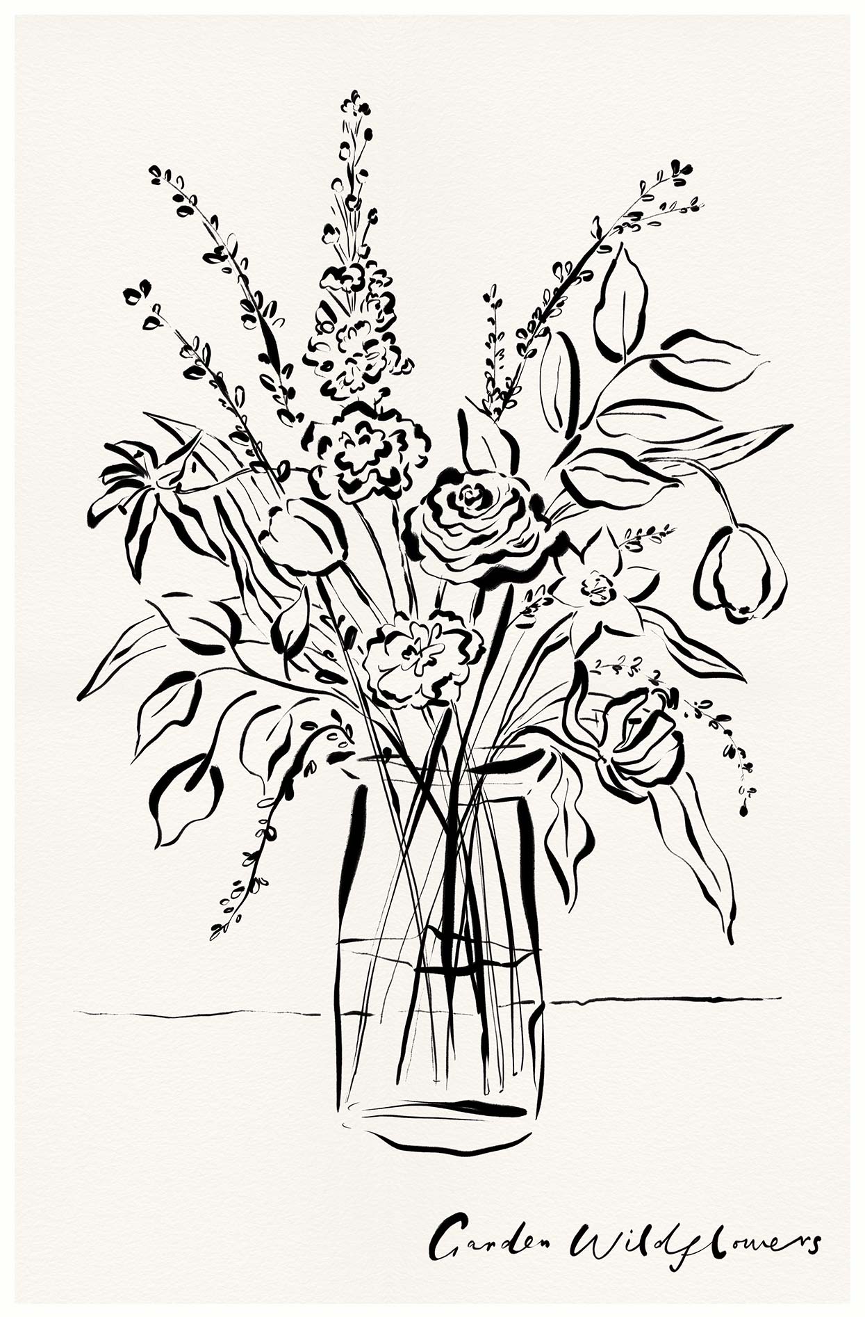 Print-WF1103P - Flowers in a Vase Art Print-Whistlefish