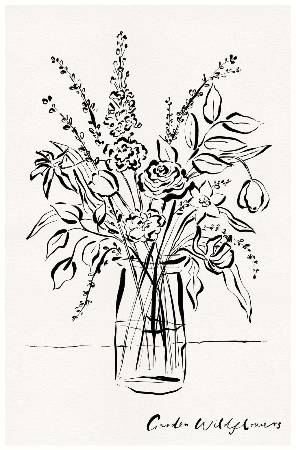 Print-WF1103P - Flowers in a Vase Art Print-Whistlefish