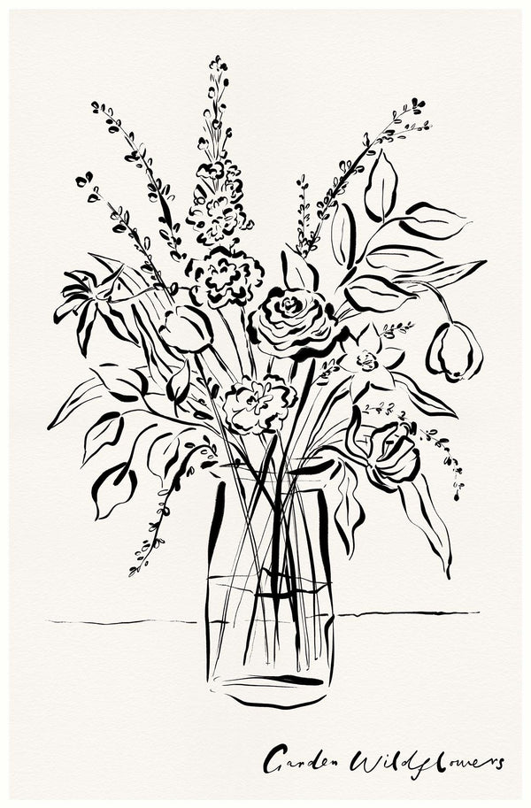 Print-WF1103P - Flowers in a Vase Art Print-Whistlefish