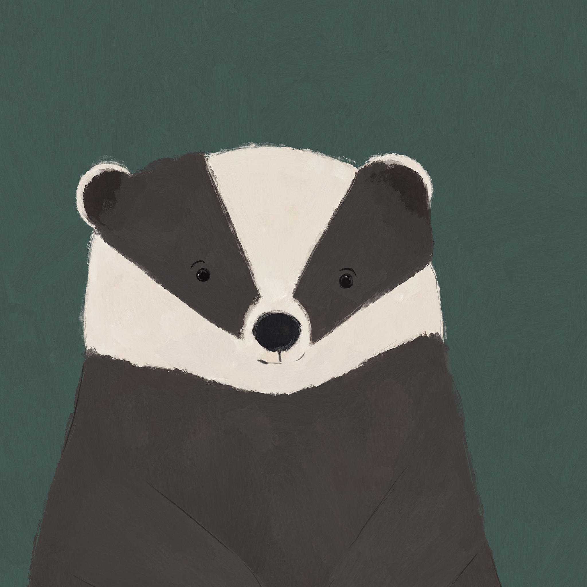 Print-WF1113P - Badger Medium Art Print-Whistlefish