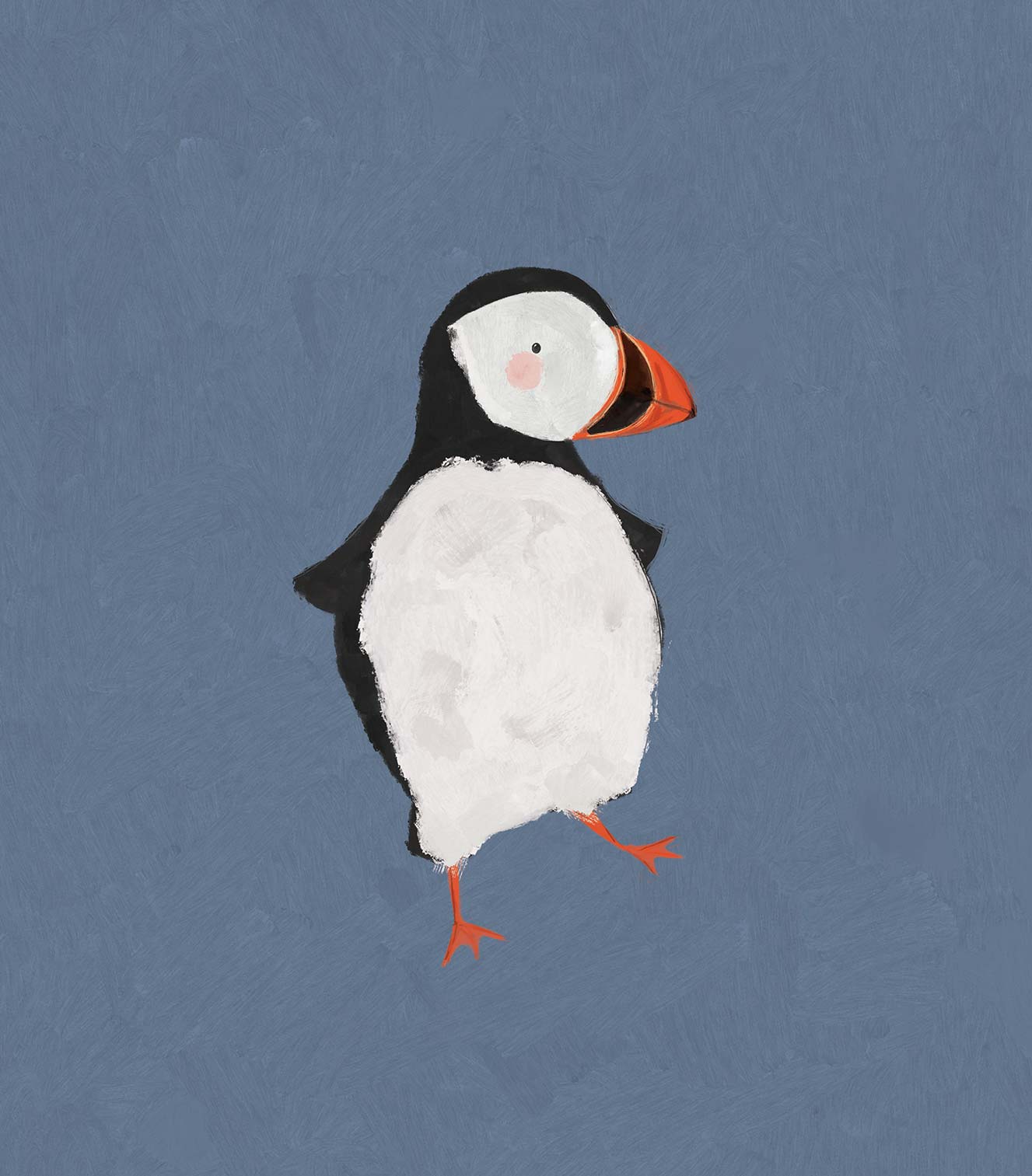 Print-WF1121P - Puffin Small Art Print-Whistlefish