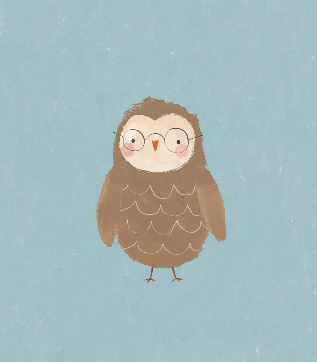Print-WF1125P - Owl Small Art Print-Whistlefish