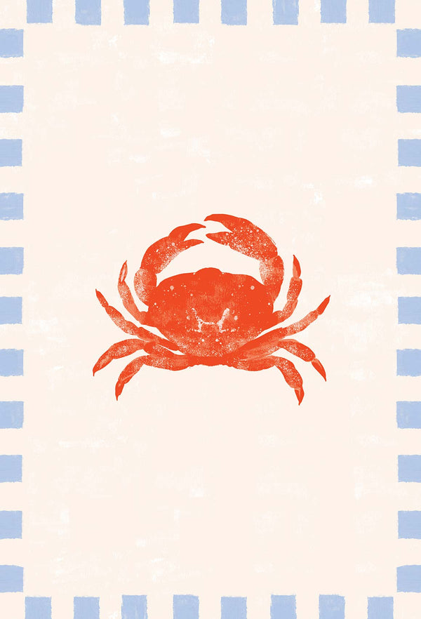 Print-WF1137P - Beach House Crab Large Art Print-Whistlefish