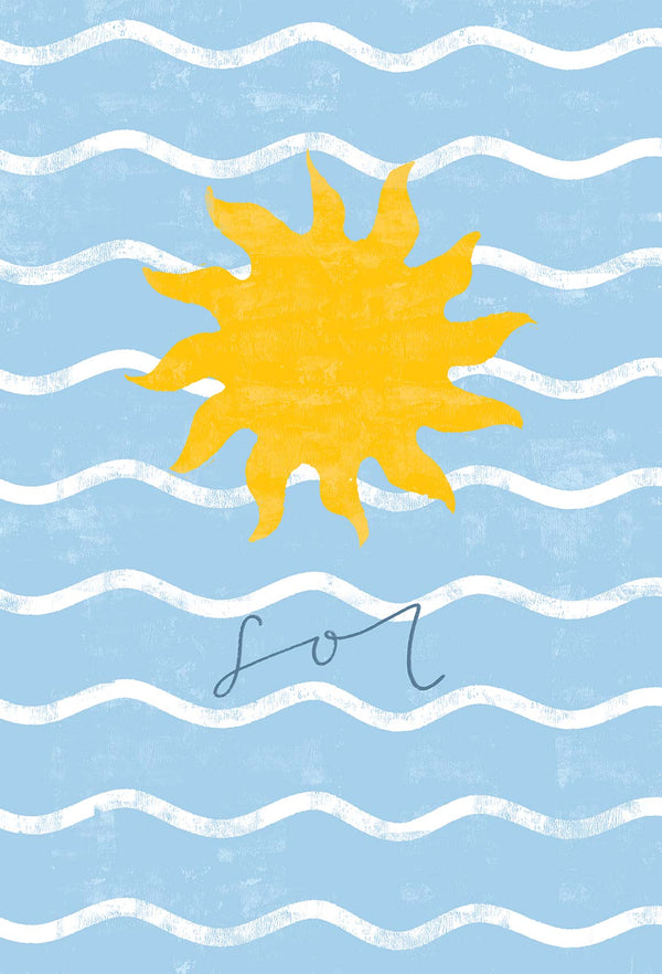 Print-WF1140P - Beach House Sun Large Art Print-Whistlefish