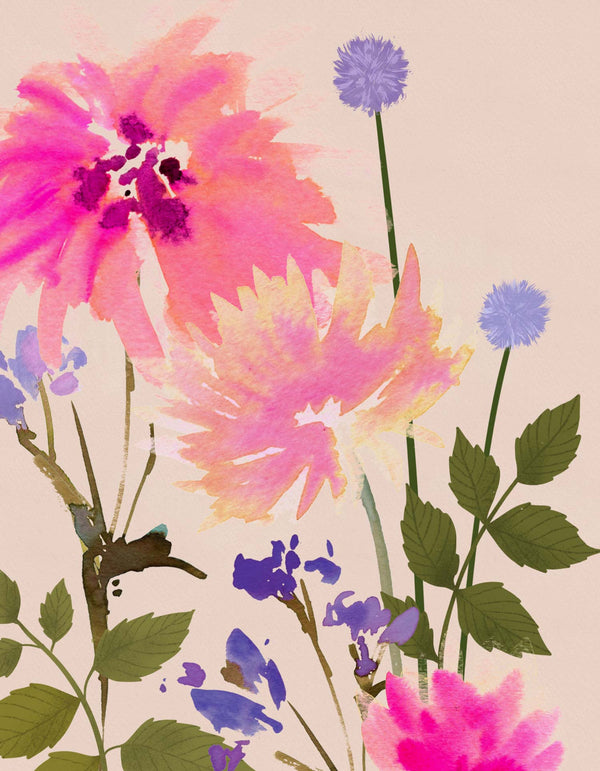 Print-WF1146P - Blush Meadow Blooms Art Print-Whistlefish