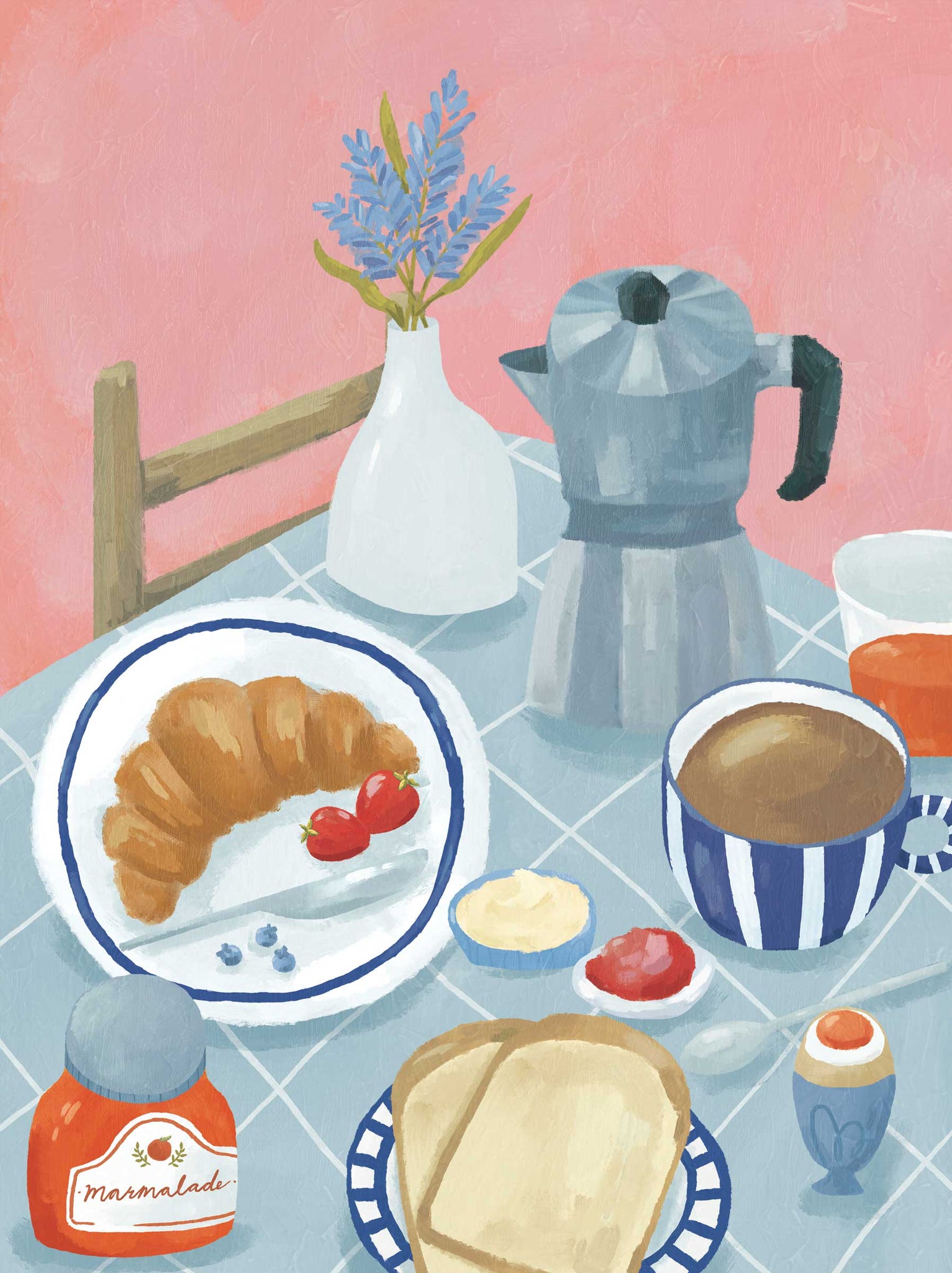 Print-WF1167P - Breakfast Table Art Print-Whistlefish