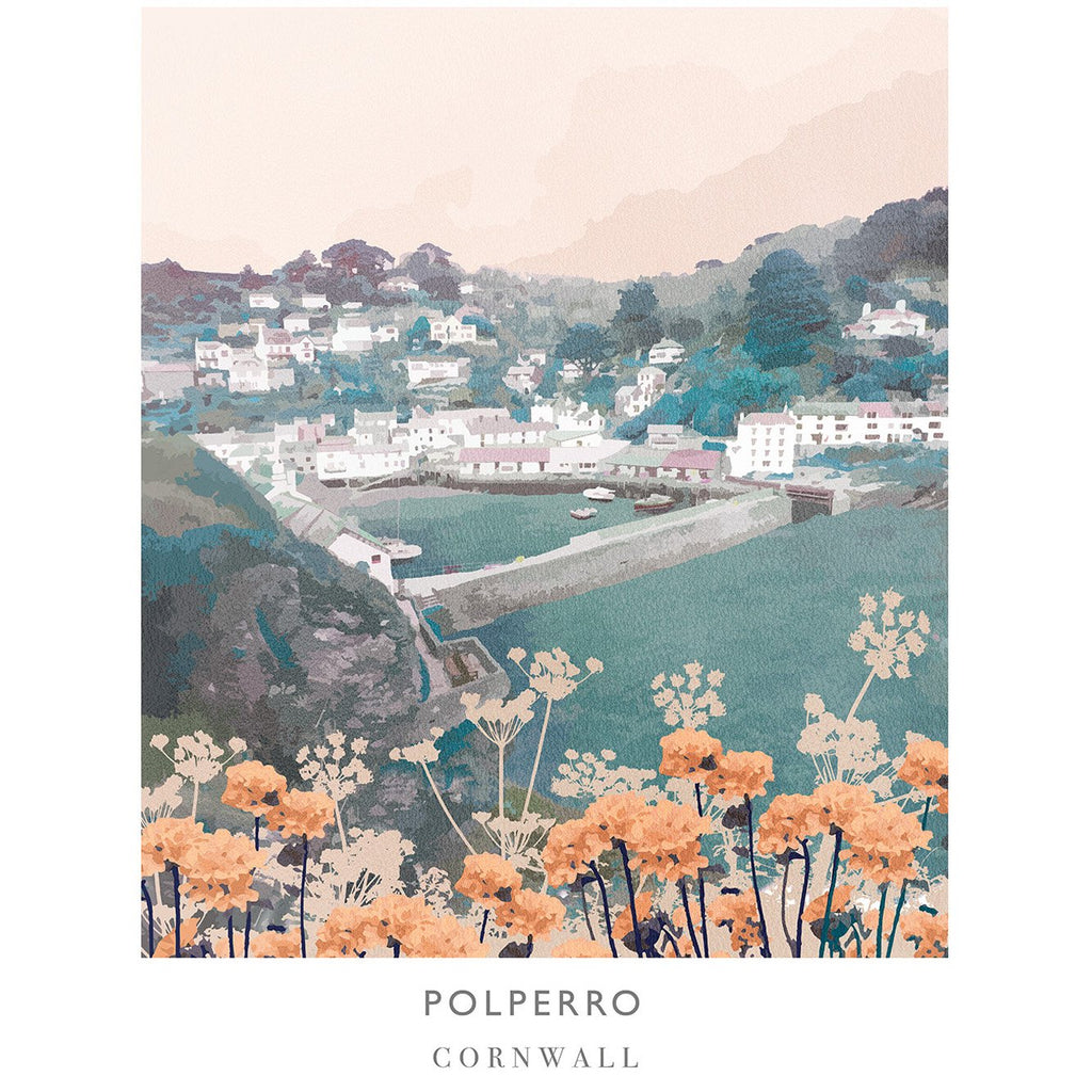 Print-WF119P - Polperro Art Print-Whistlefish