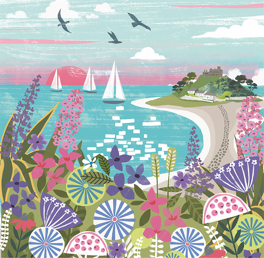 Print-WF423P - St Michaels Mount Art Print-Whistlefish