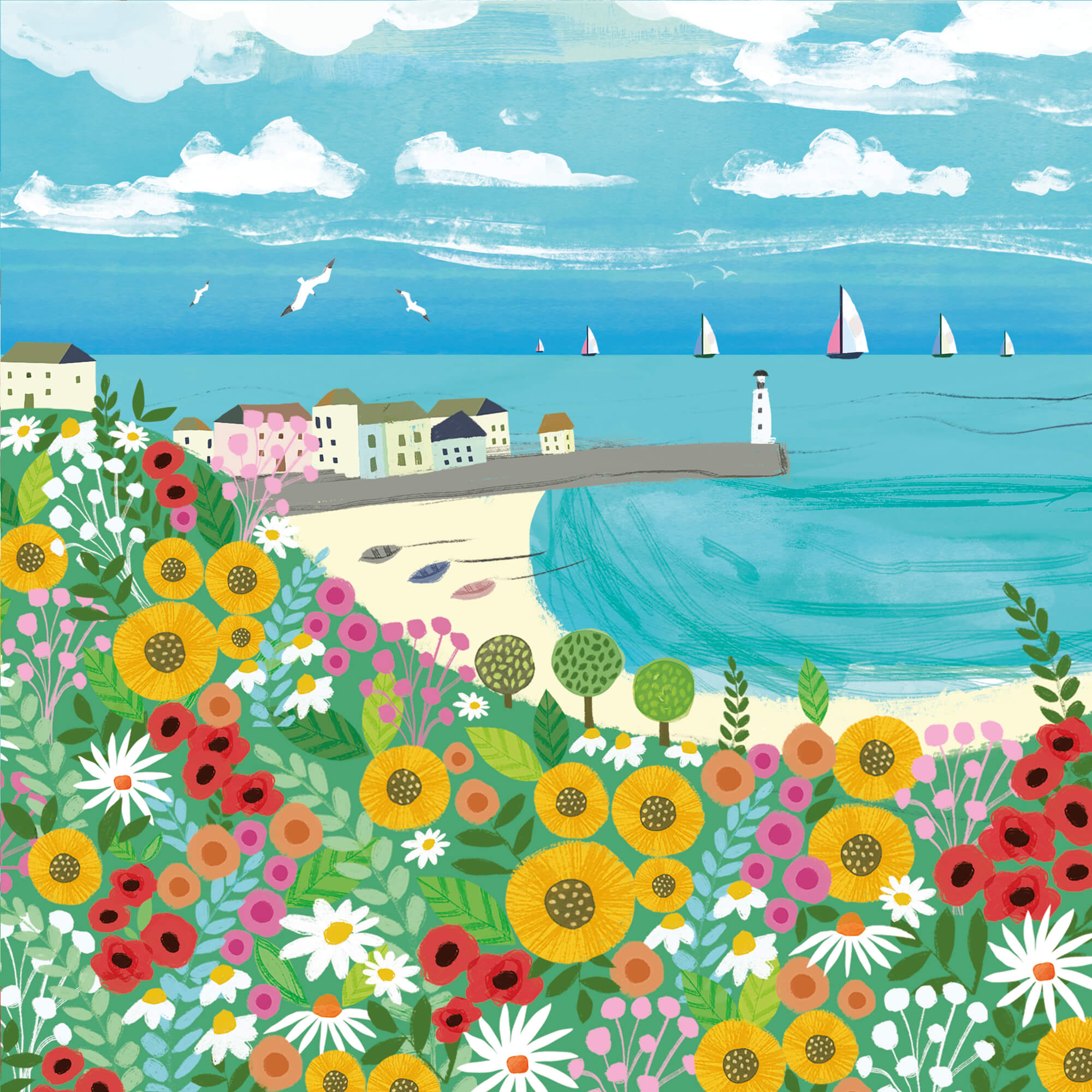 Print-WF541P - Spring in St Ives Art Print-Whistlefish