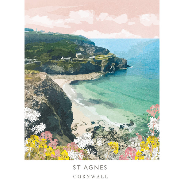 Print - WF585P - St Agnes Art Print - St Agnes Art Print - Coastal Art - Whistlefish