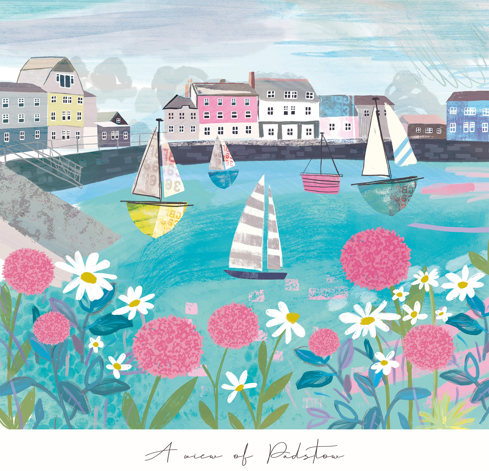 Print-WF610P - A View of Padstow Art Print-Whistlefish
