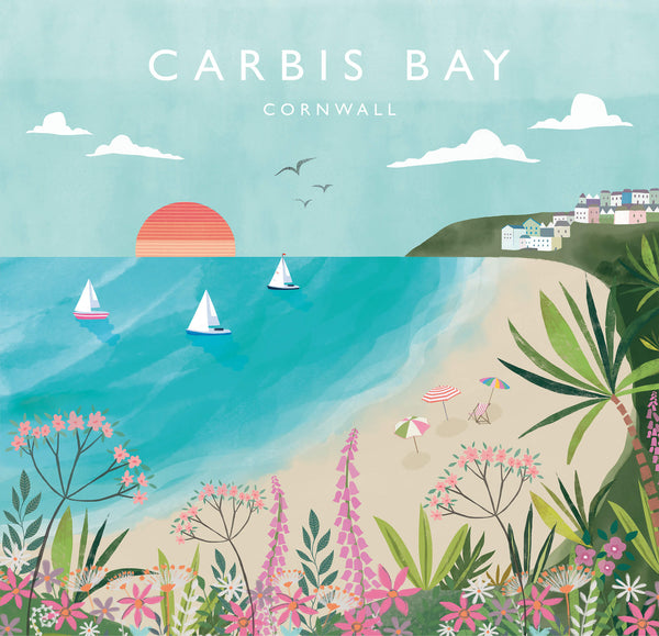 Print-WF694P - Carbis Bay Small Art Print-Whistlefish