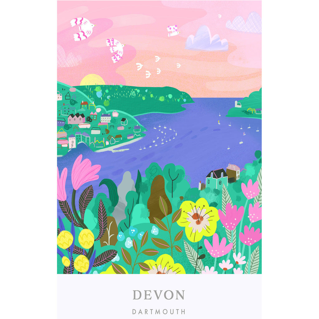 Print-WF786P - Dartmouth Brights Small Art Print-Whistlefish