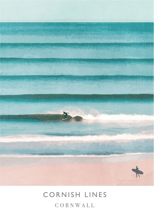 Print-WF80P - Cornish Lines Art Print-Whistlefish
