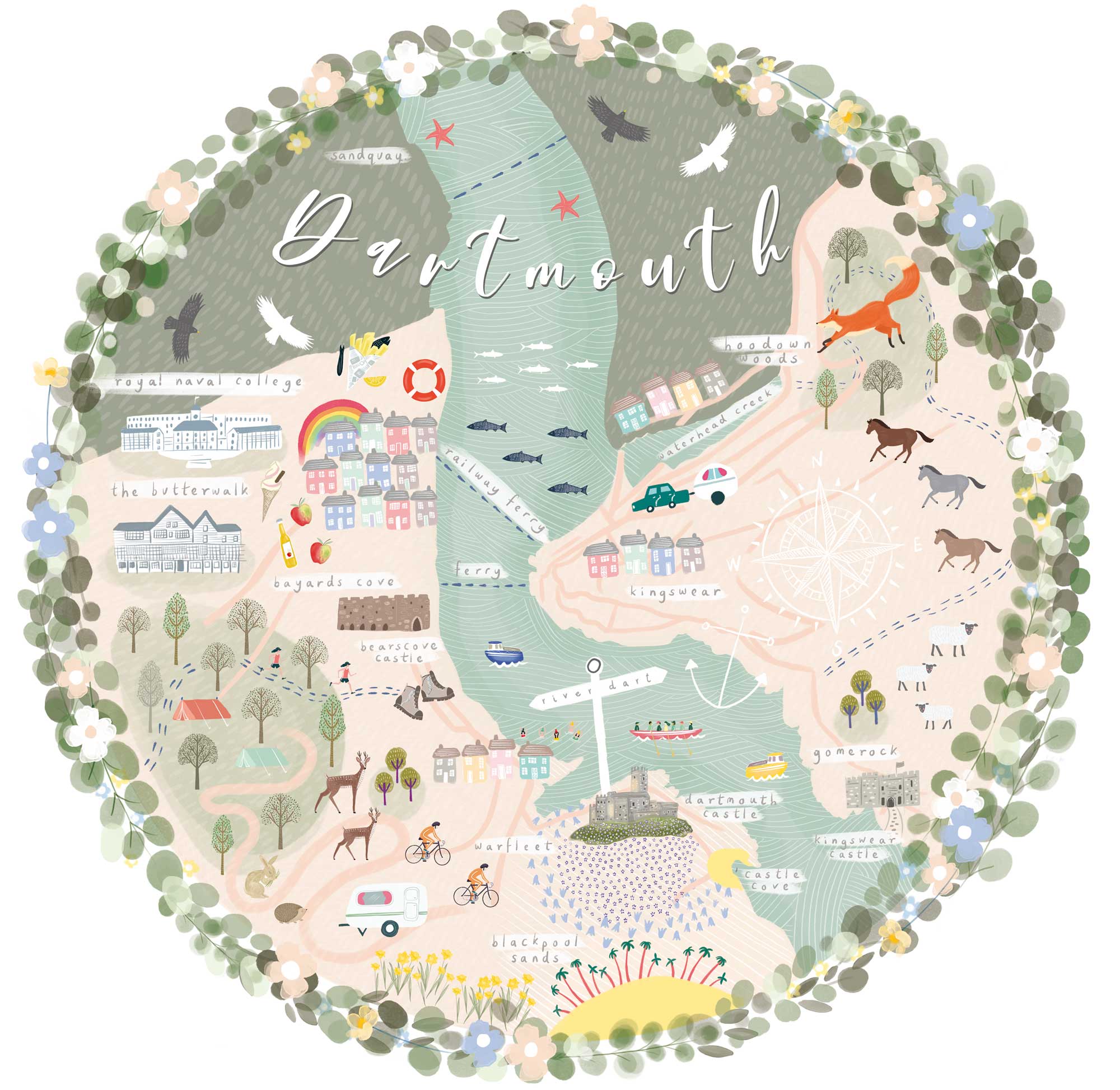 Print-WF815P - Dartmouth Map-Whistlefish