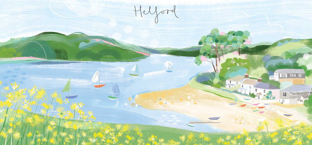 Print-WF914P - Helford Medium Art Print-Whistlefish