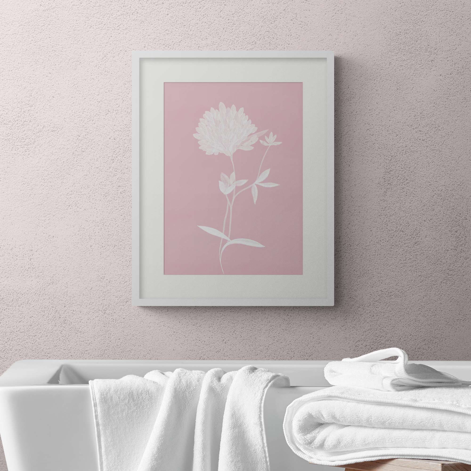 Print - WF918P - Pink Clover Small Framed Print - Pink Clover Small Framed Print - Whistlefish