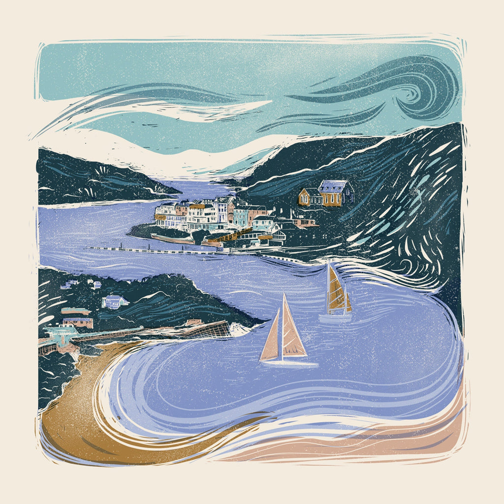 Print - WF928P - Salcombe Summer - Salcombe Summer - Art Print - Whistlefish