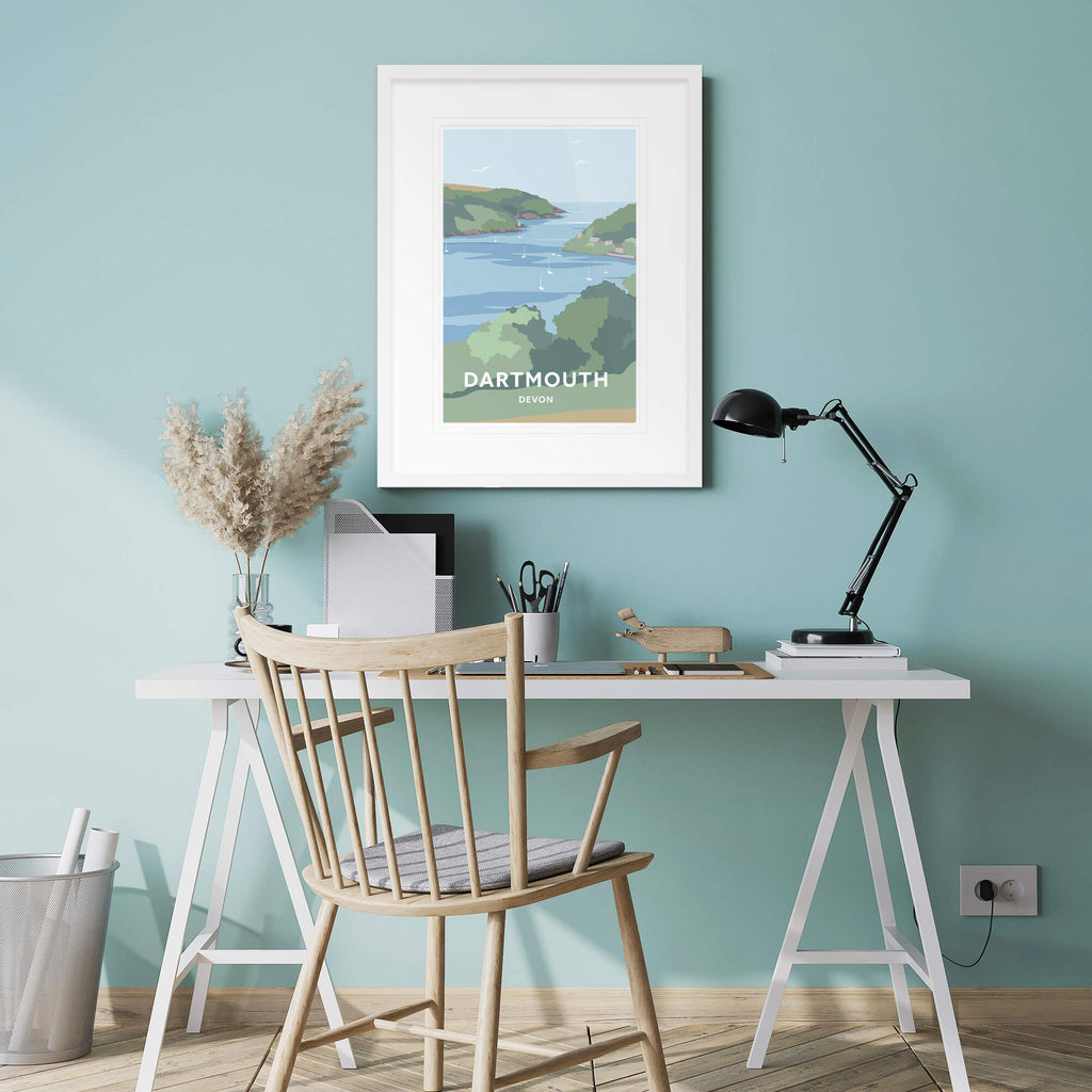 Print-WT73P - Dartmouth Travel Art Print-Whistlefish