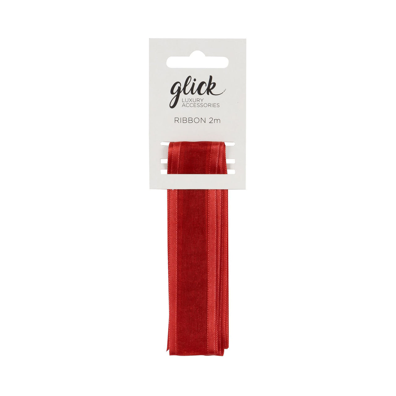 Ribbon-R0220 - Red Satin Edge Ribbon-Glick