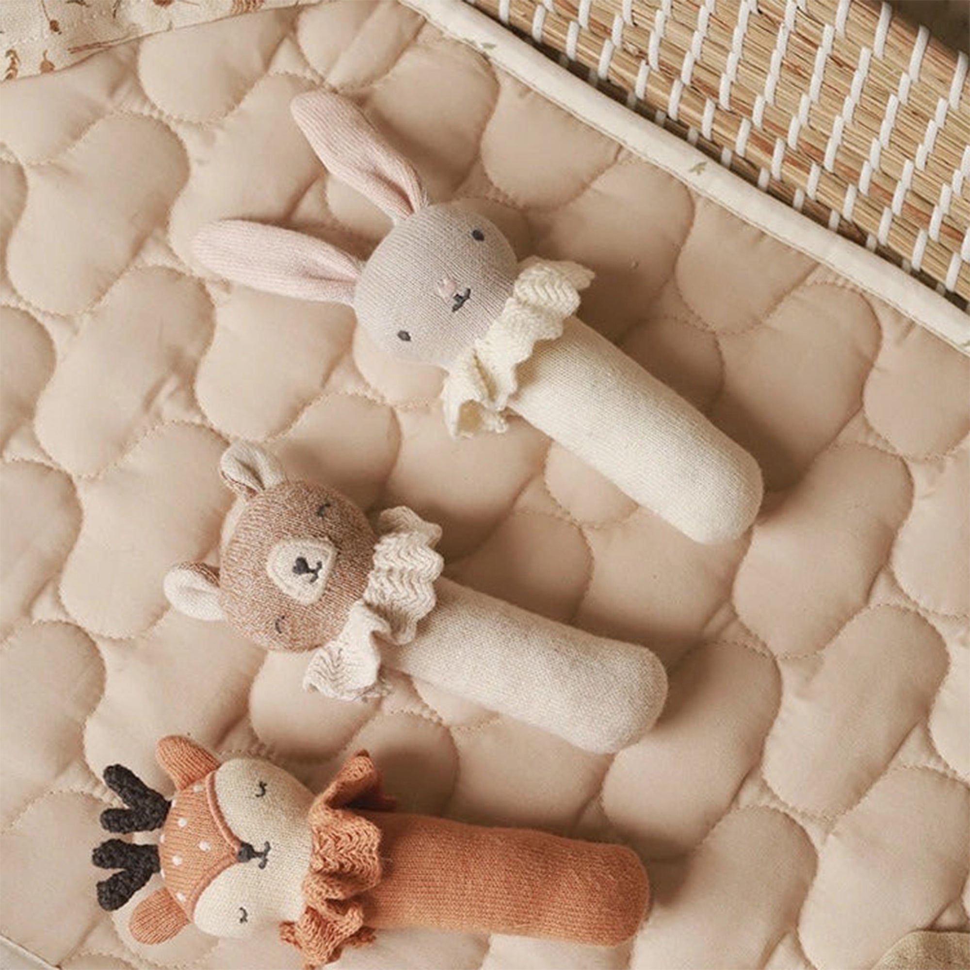 Baby Rattle-RATBUN - Blushing Bunny Rattle-Avery Row