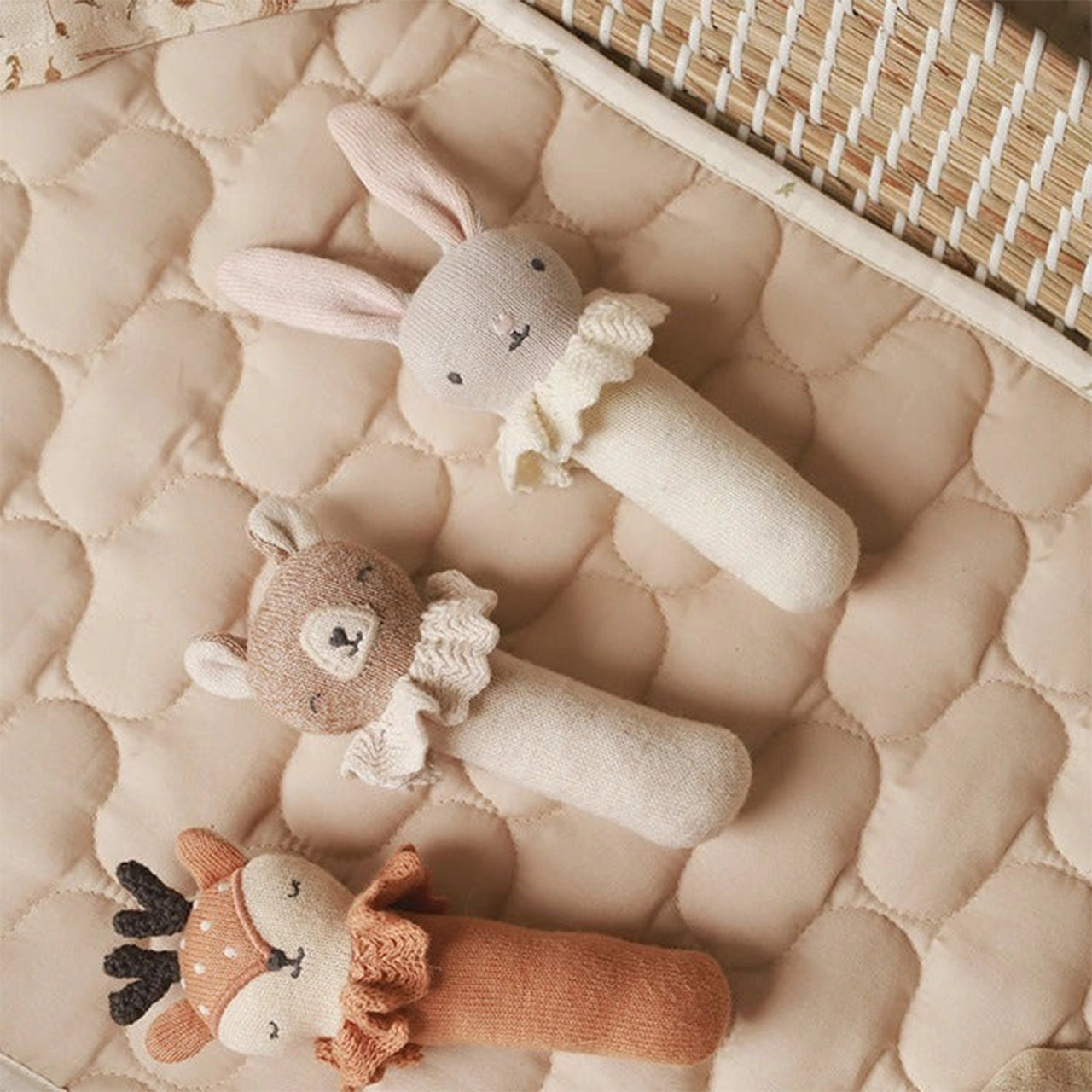 Baby Rattle-RATBUN - Blushing Bunny Rattle-Avery Row