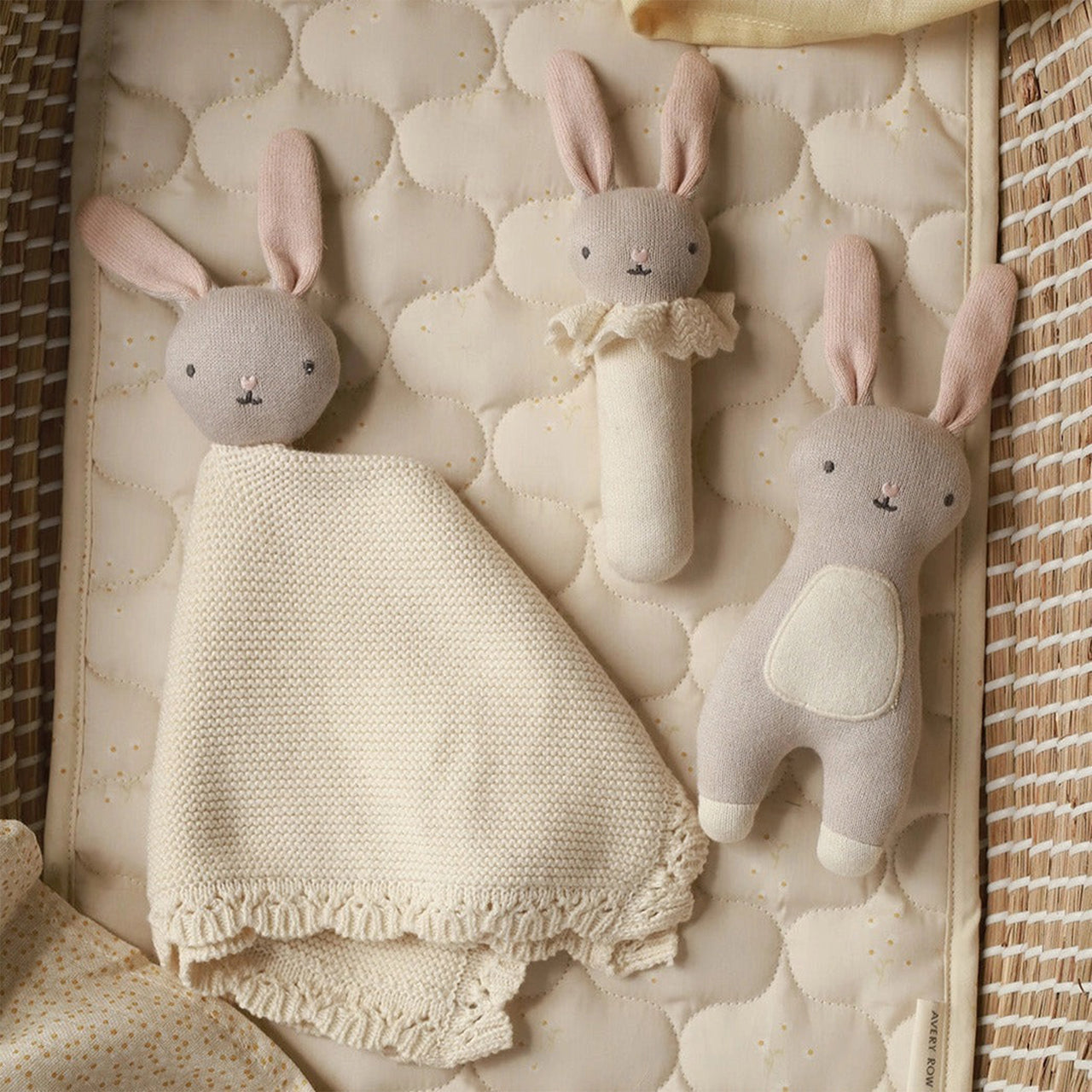 Baby Rattle-RATBUN - Blushing Bunny Rattle-Avery Row